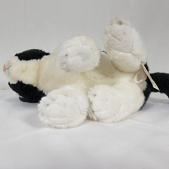 Nat & Jules Demdaco Black White Tuxedo Cat Small Plush green eyes beans kitten - Picture 7 of 9